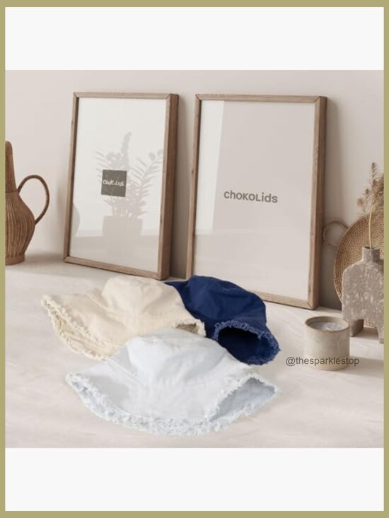 Frayed Bucket Hat Washed Cotton Floppy Wide Brim Summer Beach main image 6